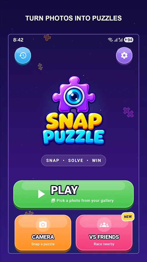 SnapPuzzle, an app we built for a client