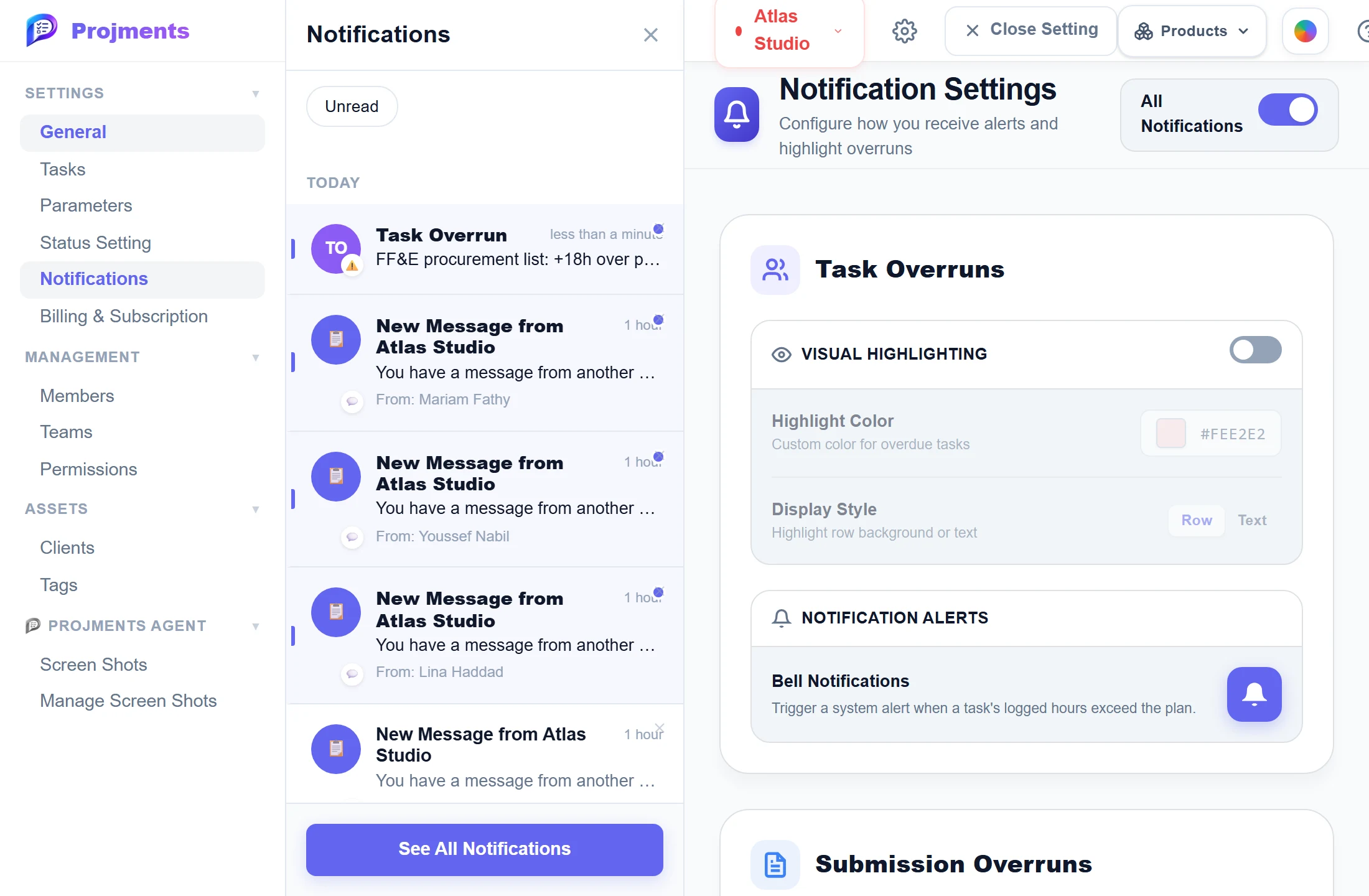 Notification settings