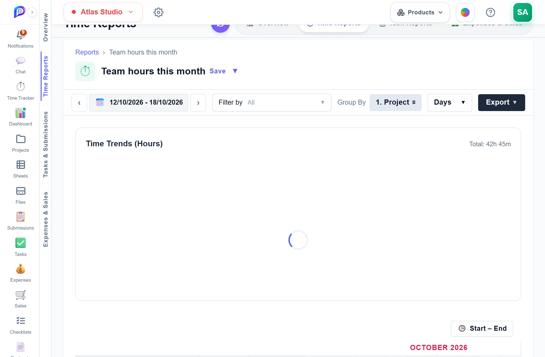 An open time report